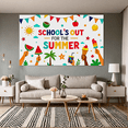 thumbnail image 4 of Colorful Summer Themed Banner with Sun Watermelon Ice Cream Balloons Stars Background Decor for Summer Parties Picnics Outdoor Gatherings Celebrations, 4 of 7