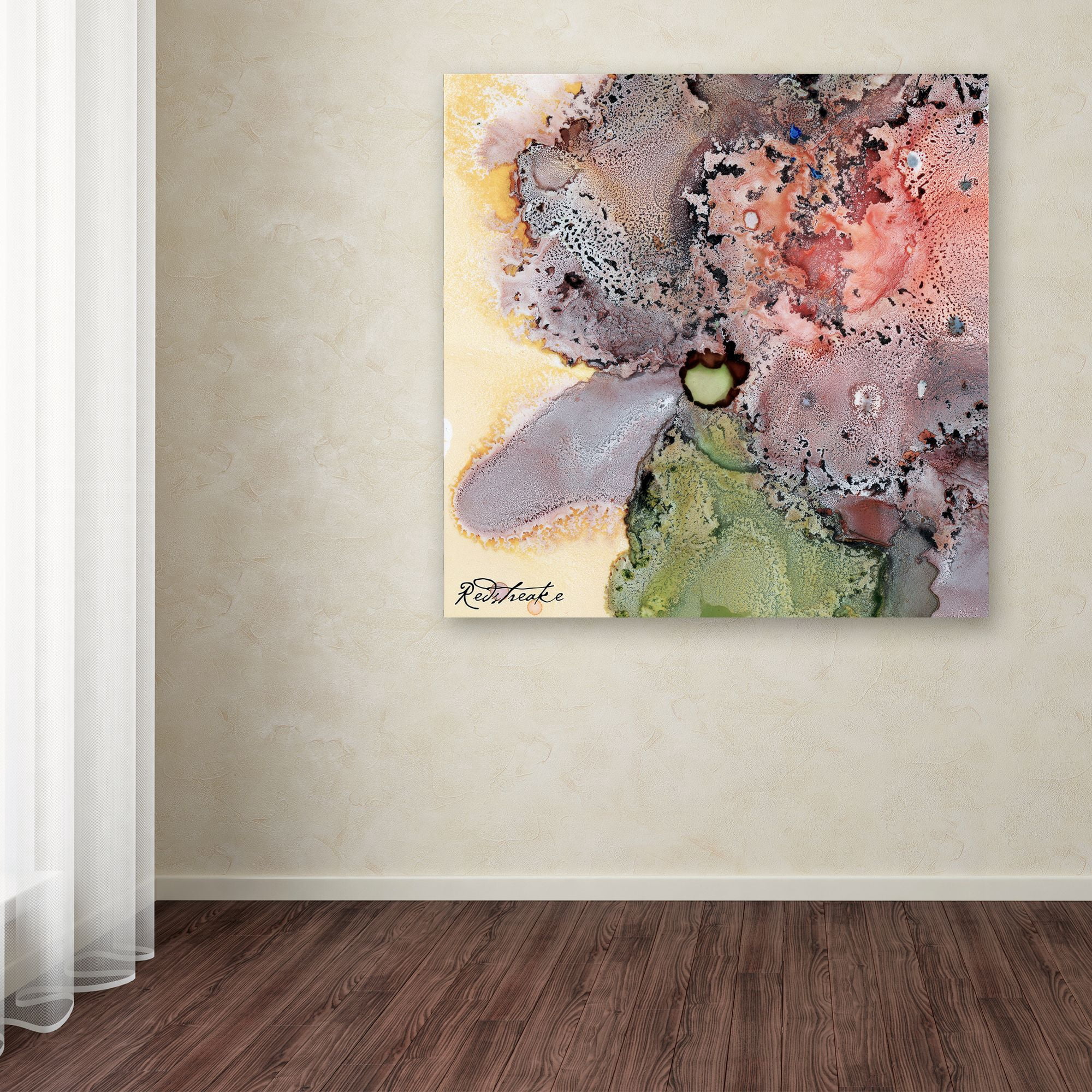 Trademark Fine Art 'Abstract Floral' Canvas Art by Jennifer Redstreake