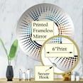 thumbnail image 3 of Designart "Dreamy Volcanic Reverie I" Volcano Starburst Round Wall Mirror - Landscapes Oval Printed Decorative Mirror - Multiple Color Options, 3 of 5