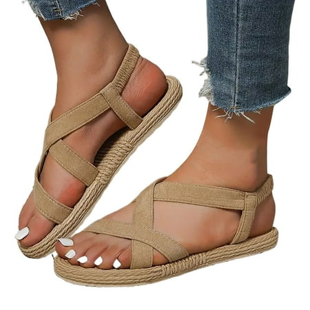 

CAICJ98 Shoes for Women Women s Espadrille Platform Sandals Open Toe Ankle Strap Casual Summer Sandals Purple