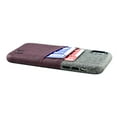 thumbnail image 4 of Dockem iPhone X / XS Luxe M2 Wallet Case; Built-in Metal Plate, 2 Card Holder Slots, Maroon/Grey, 4 of 9