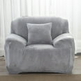 thumbnail image 7 of NEWEEN 1-Piece Luxury Velvet Chair Fit Stretch Slipcover Sofa Cover Washable,Sliver Gray, 7 of 7