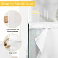 thumbnail image 6 of Teal Starfish Coastal No Hook Shower Curtain with Snap in Liner, Waterproof Fabric Shower Curtains, Nautical Coral Shell Ocean Summer Beach Shower Curtain Set Top See Through for Bathroom 72"x84", 6 of 8