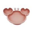 thumbnail image 1 of Children's Dinner Plate Cartoon Crab Silicone Tableware Integrated Divided Food Supplementary Tableware Silicone Children's Dinner Plate buy 2 save 10%, 1 of 2