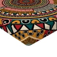 thumbnail image 2 of Ambesonne Tribal Fitted Sheet, Color Art, Full Size, Jade Ruby and Mustard, 2 of 3