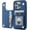 Blue, variant on MYKOMI Compatible with iPhone 15 Pro Wallet Case with Card Holder, PU Leather Kickstand Card Slots Case, Double Magnetic Clasp and Durable Shockproof Cover 6.1 Inch (Blue)
