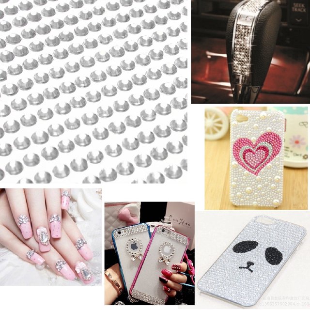 850 pzas de cristales brillantes de 3mm pedrería de decoración de automóvil Arte móvil Diamante autoadhesivo autoadhesivo huangjie unisex