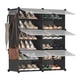 thumbnail image 1 of Zapatero Plástico, Zapatero Modular, 6 Cubos, Estantería Modular, 30 x 40 x 30 cm Cada Cubo, con Puerta, Negro, 1 of 9