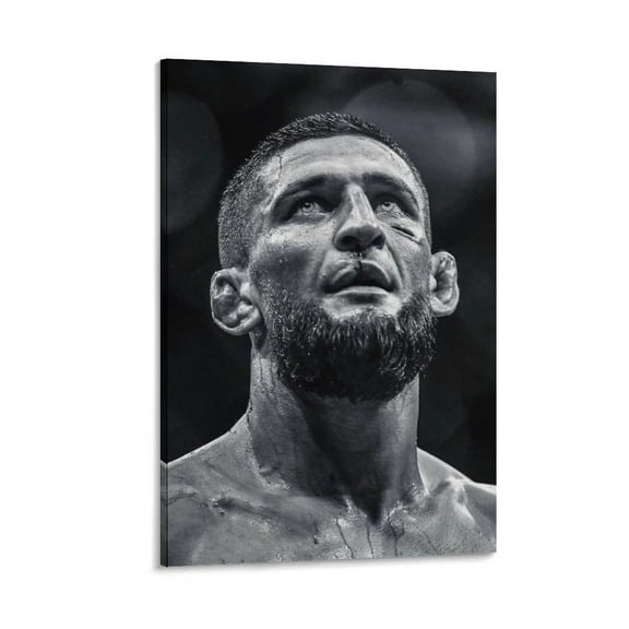Khamzat Chimaev Poster Canvas Poster Posters Art Print Wall Photo Paint Poster Hanging Picture Family Bedroom Decor Gift 12x18inch(30x45cm)