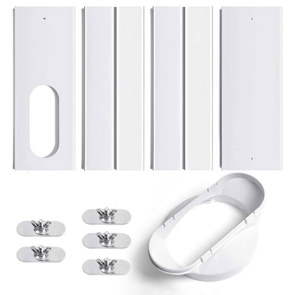 YOPTOP Air Conditioner Window Kit 5 Inches Window Slide Plate Vent Kit Adjustable Repair Hose Adapter