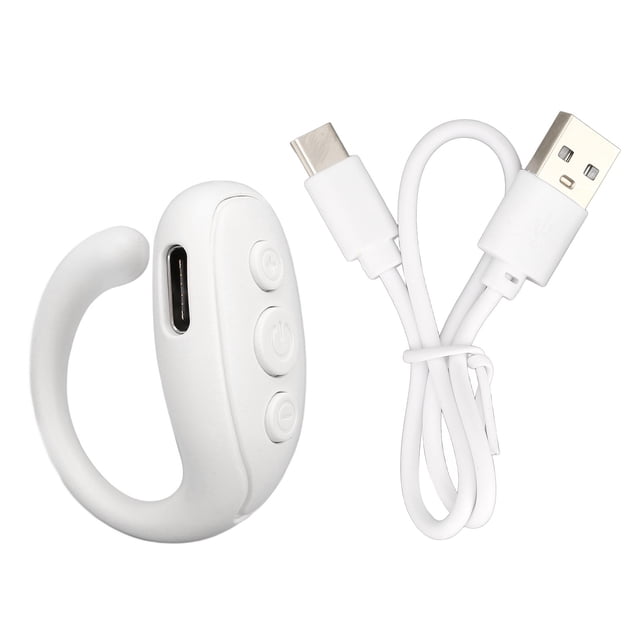 Teléfono móvil Bluetooth remoto ABS forma de anillo Batería de larga duración cámara obturador remoto para tableta blanco