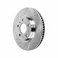 thumbnail image 3 of Geelife Front Drilled Slotted Brake Rotors Silver Pair 2 For Buick Cadillac Chevrolet, 3 of 7