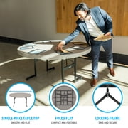 Lifetime 60 inch Professional Grade Round Folding Table, Putty Color (80125)