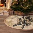 thumbnail image 6 of Kdxio Vintage Rose Botanical Art Print Christmas Tree Skirt Christmas Xmas Tree Skirts Mat for New Year Holiday Christmas Party Decorations-30", 6 of 7