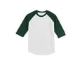 thumbnail image 5 of Sport-Tek Youth Colorblock Raglan Jersey-M (White/Forest), 5 of 6