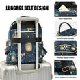thumbnail image 3 of FORMRS Mini Backpack Purse for Women Quilted Travel Daypack Casual Shoulder Bag, Blue Fireflies Pattern, 3 of 7