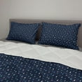 thumbnail image 2 of Indigo Comforter & Sham Bedding Set, Cartoon Like Water Rain Drops on Dark Blue Backdrop, 3 pcs Duvet Set Microfiber Filling Quilt, 5 Sizes, Turquoise Pale Blue, by Ambesonne, 2 of 4
