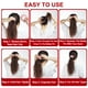 thumbnail image 4 of Uxcell Clip de cabello mágico en forma de nido de pájaro, sujetador de cola de caballo de flocking, accesorios para el cabello (3 Pack, Negro), 4 of 7