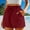 Red, variant on Babcutegg Womens Shorts with Drawstring High Waist Side Pockets Elastic Waist Summer Clothes for Women Red Size 2XL