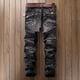 thumbnail image 4 of Pantalones vaqueros de longitud completa para hombre, informales, con bolsillos, botones, lavados, teñidos anudados, para exteriores, informales, para hombre, 4 of 9