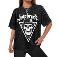 thumbnail image 2 of Hatebreed Triangle Graphic T-Shirt Featuring A Skull - Comfortable Regular Fit Short Sleeve TeeWashed Tee, 2 of 9