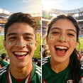 thumbnail image 3 of Football Party Celebration Face Stickers for Sports Events and Game Day Decorations 6PCS, 3 of 4