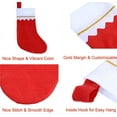 thumbnail image 2 of 10PCS Red Felt Christmas Stockings, 14" Christmas Stockings Hanging Ornaments for Family Xmas Decoration, 2 of 7