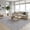 Light Gray, variant on Hasoo 8' x 10' Area Rug for Living Room Washable Scalloped Non Shedding Neutral Indoor Decor Printed Carpet with Braided Pattern, Beige