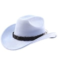 thumbnail image 1 of Western Style Outdoor Cowboy Hat Curved Brim For Travel Riding Adventure And Casual Everyday Wear, 1 of 3