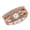 Beige, variant on Women’s Multi Layered Quartz Analog Bracelet Watch with Braided Strap and Decorative Beads for Casual or Formal Wear