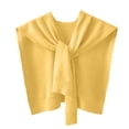 thumbnail image 2 of Sweater Shawl Wraps for Womens Solid Color Knitted Knotted Casual Travel Scarf Wrap Cape Fake Collar Shawl For Women's Shirt Detachable Collar Fashion Shoulder Tops Spring & Fall Yellow One Size, 2 of 3