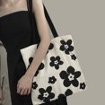 thumbnail image 5 of Bolso de lona elegante con flores para mujer, versátil, con capacidad para el hombro, de alta calidad, tipo mensajero, de lujo, Y2k, 5 of 5
