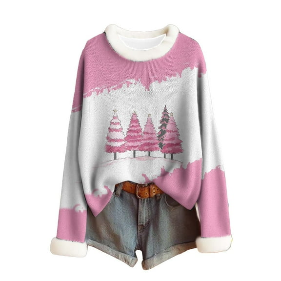 My Items Talove Long Sleeve Shirts for Women Graphic Printed Sweatshirt Fall Fashion Must Haves Ladies Shirts And Tops Womens Tops Plus Size Dressy Casual Christmas Shirts