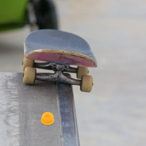 WEUVEB 4Pcs Roller Skating Accessories Orange Pu Skateboard Gear for Enhanced Cushioning