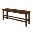 thumbnail image 3 of Lsy Counter Height Dining Bench- 64 Inch Dark Brown Wood Frame, 3 of 6