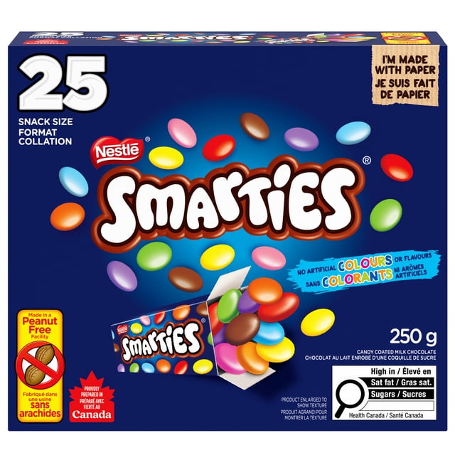 SMARTIES Mini Candies, Candy-coated Milk Chocolate, Prepared in a Peanut-free Facility