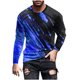 thumbnail image 1 of Blusas y camisas de manga larga y cuello redondo para hombre, camisetas casuales con estampado de moda y cuello redondo, blusas de licra de manga corta para hombre., 1 of 4