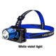 thumbnail image 2 of Advancent Faro recargable para exteriores, faro portátil, lámpara de cabeza conmutable, diadema manos libres, luz para Camper, iluminación Ropa Deportiva, Zapatos Luz púrpura blanca, 2 of 6