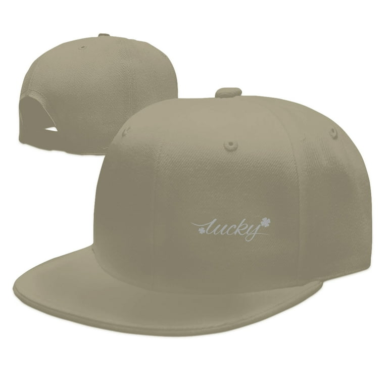 Flat Snapback Cap Hat, Prints DouZhe Cap Lucky Adult Clover Yellow Baseball Brim Adjustable