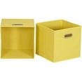 thumbnail image 4 of 6 ct Open Fabric Cube Storage Bins, Golden Yellow, 4 of 5