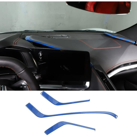 TINKI Dashboard Panel Trim Strip Compatible with Chevrolet Corvette C8 2020-2023, Interior Center Console Side Dash Board Panel Decoration Strip Kit