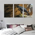 thumbnail image 3 of COMIO Large Framed Wall Art Ready to Hang Peregrine Falcon Canvas Print Artwork Wall Art Painting Pictures Home Office Wall Décor Modern Poster 12''x16''X3 Panels, 3 of 4