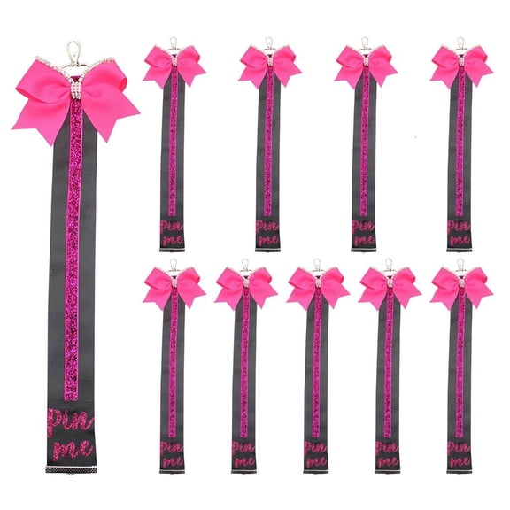 Giaone Glitter Ribbon Keychain Cheer Bowknot Holder Key Decoration Team Spirit Gift