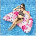 thumbnail image 6 of 40" X 30" Inflatable Pool Floats Adult,Pool Chairs with Cup Holders,Large Blow up Floats Chair for Relaxing Summer Water Fun Swimming Party Beach Pink, 6 of 8
