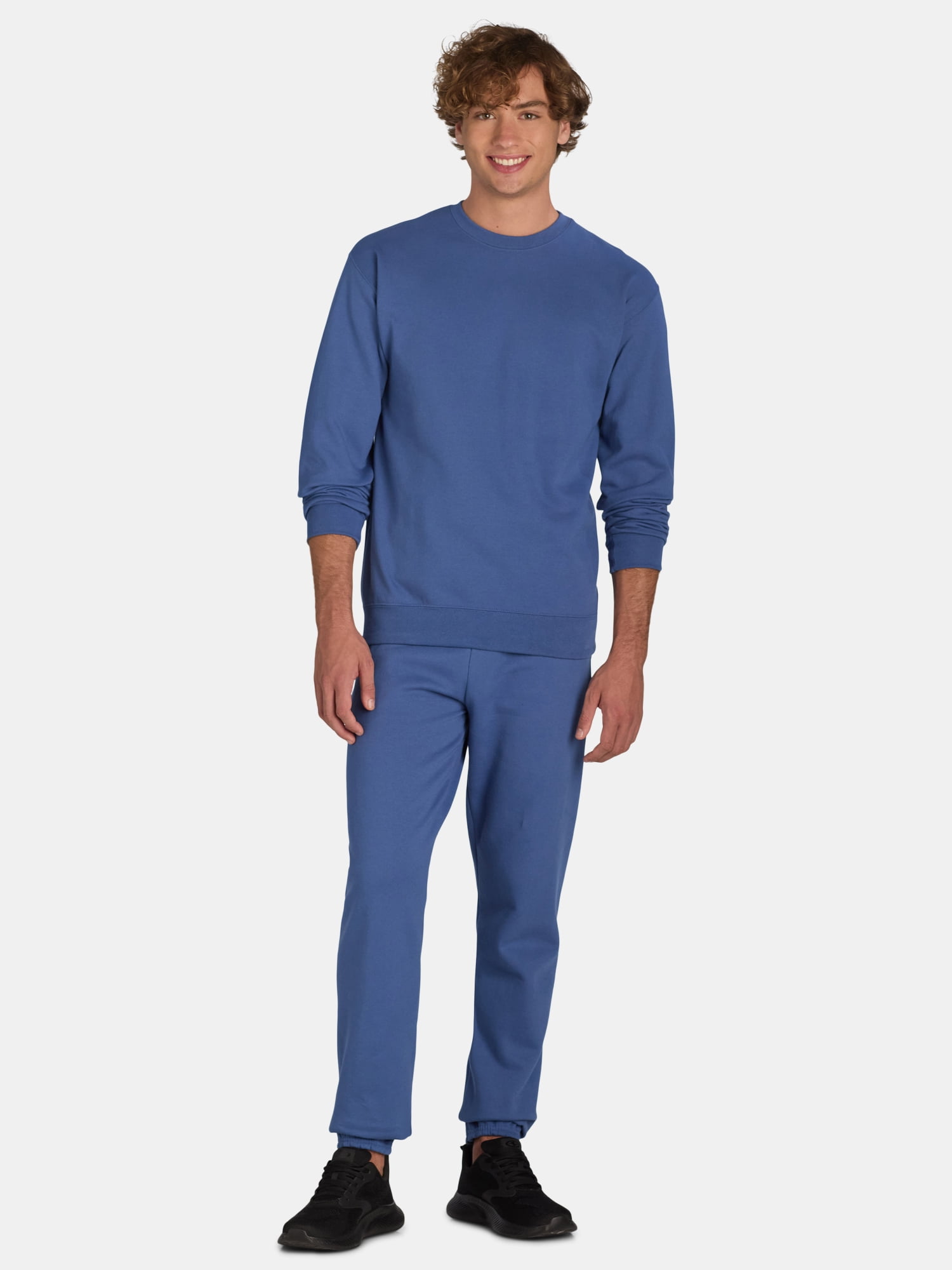 Athletic Works Men's Fleece Crewneck Sweatshirt, Sizes S-4XL