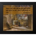 thumbnail image 2 of ArtsyQuotes 22x20 Black Modern Framed Museum Art Print Titled - Bible Verse Quote Jeremiah 29:12, Leon Augustin LHermitte - The Prayer Saint-Bonnet Church, 2 of 5
