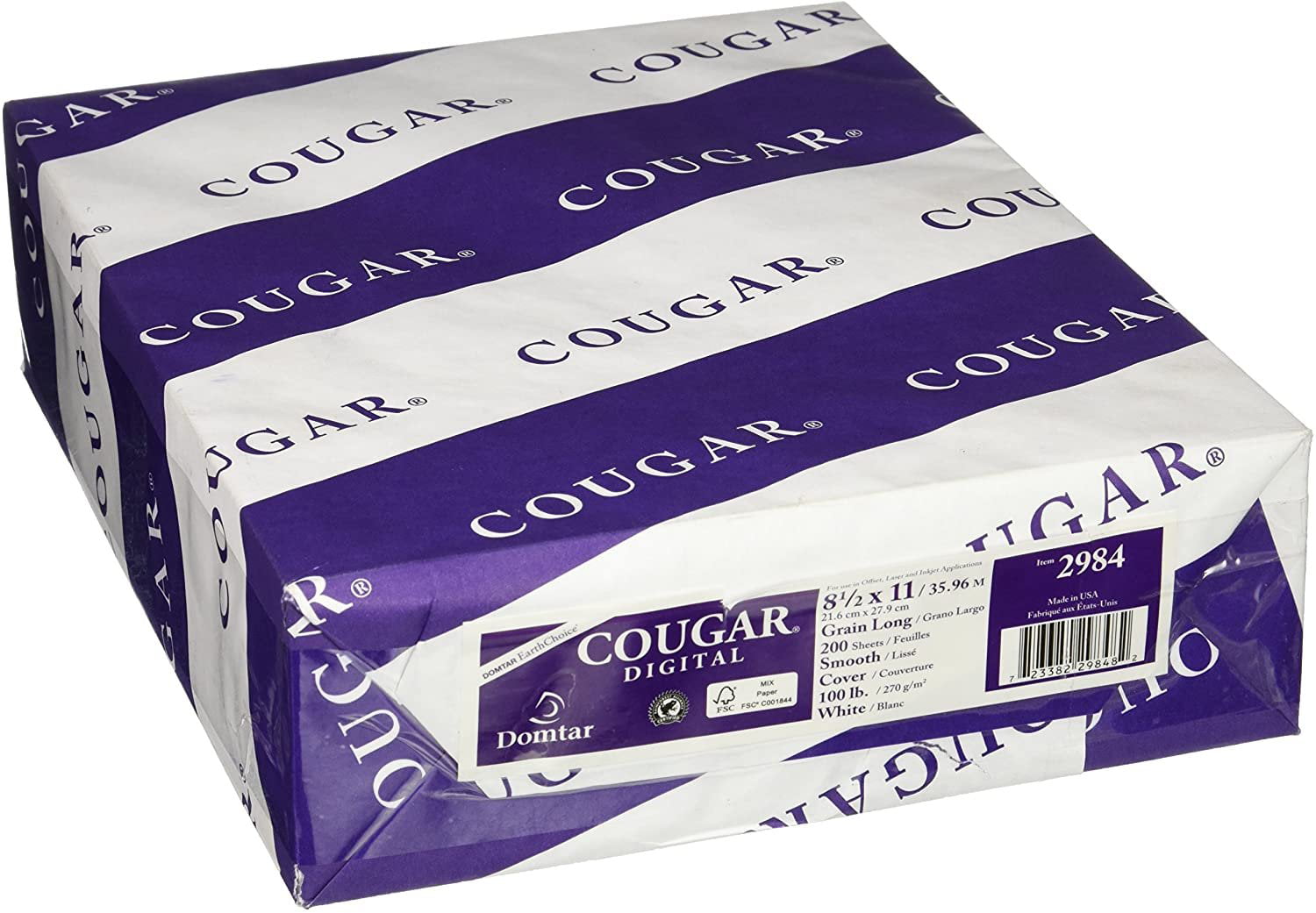 Cougar Opaque Natural Cover Smooth 80# Cover 8.5"x11" 250 sheets 