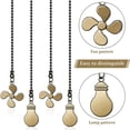thumbnail image 6 of 8x Ceiling Fan Pull Chain Fan Extension Chain Fan Chain Pulls Decorative 12 Inch Ceiling Fan Chain Extender Ornament B, 6 of 8