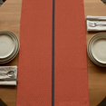 thumbnail image 5 of Basketball Table Runner, Orange Abstract Black Stripes Ball Sports Washable Cotton Linen Table Runners 90 Inches Long, Dresser Scarf Runner for Dining/Coffee/Kitchen/Hallway Tables 13''x90'', 5 of 9
