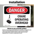 thumbnail image 3 of Crane Operating Overhead OSHA Danger Vinyl Decal Label 5 Inch x 3.5 Inch - 10 Pack, 3 of 6
